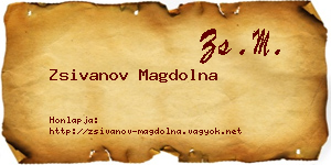 Zsivanov Magdolna névjegykártya